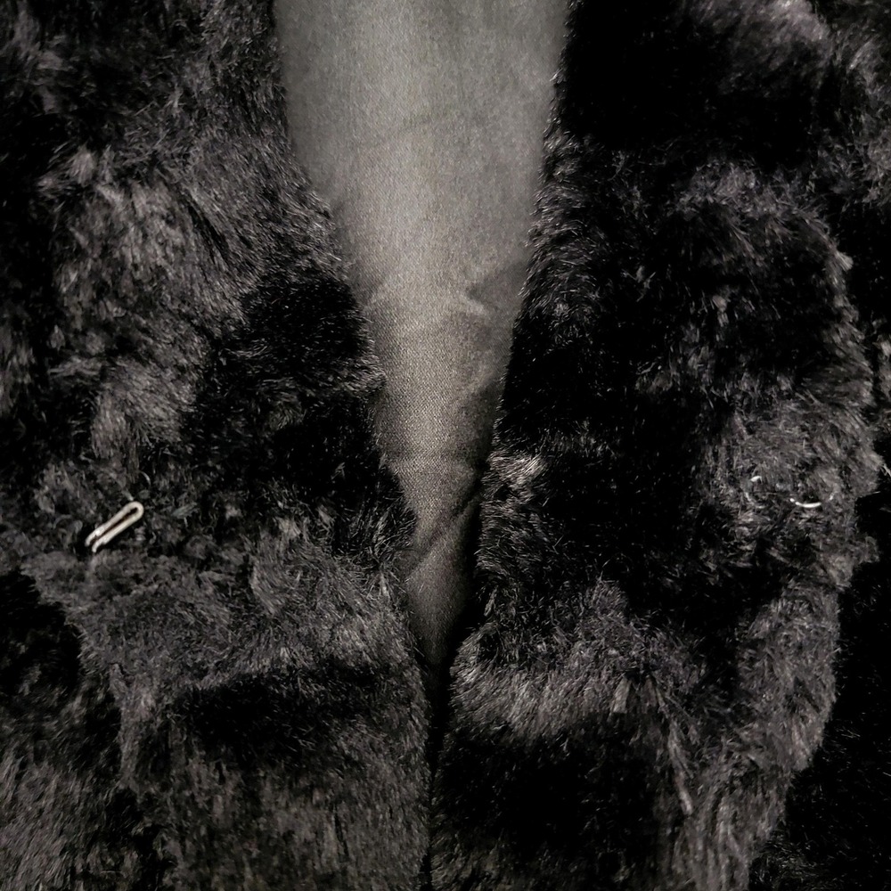 Haani Faux Fur Jacket Womens 2X Black Soft‎ Plush Evening Cropped Coat Bolero - Picture 3 of 10